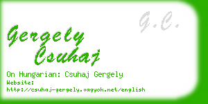 gergely csuhaj business card